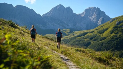 Obraz premium hiking generative ai