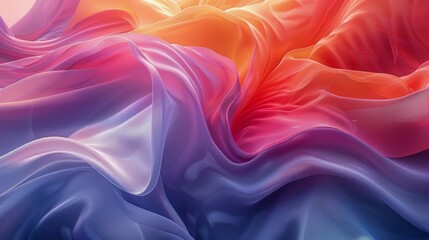 Obraz premium Flowing Fabric Simulation in Computer Graphics