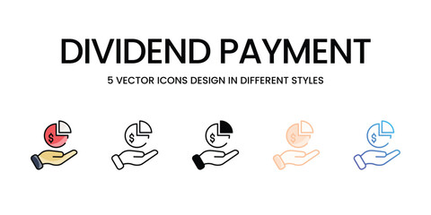 Dividend Payment vector icons set ready to use stock illustration