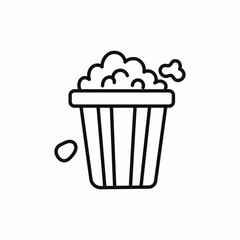 popcorn cinema icon sign vector