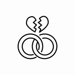 Obraz premium divorce family icon sign vector