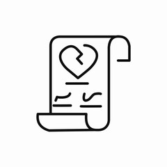 document divorce icon sign vector