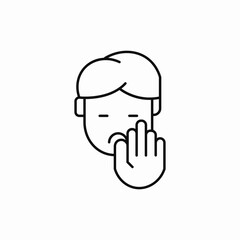 hand stop gesture no icon sign vector