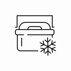 ice container icon sign vector