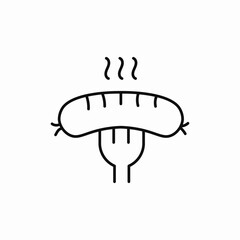 sausage fork icon sign vector