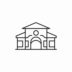 school building icon sign vector