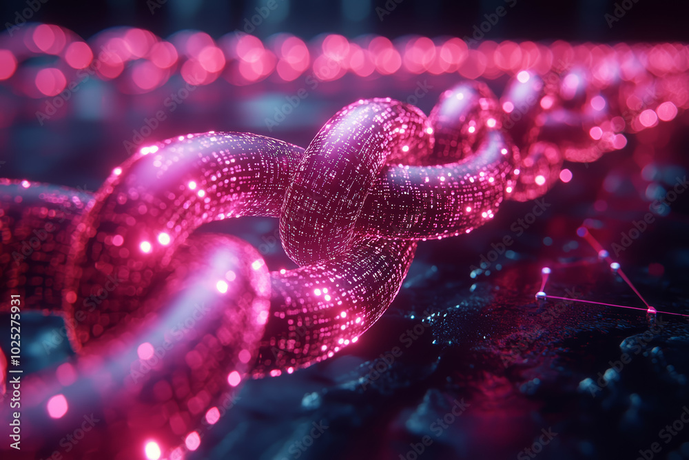 Aufkleber a secure blockchain transaction, illustrating the use of cryptography to ensure safe digital transac