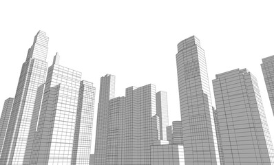 Fototapeta premium city skyscrapers