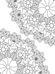 Obraz premium Flowers Coloring Pages For Adules