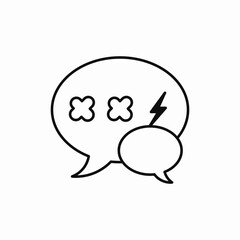 swear abuse icon sign vector