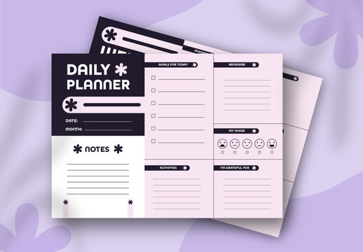 Modern Aesthetic Weekly and Daily Planner Template