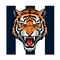 Tiger Head Mascot Logo Design