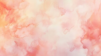 Fototapeta premium watercolor wash texture in soothing coral and orange hues, with soft, flowing gradients blending together