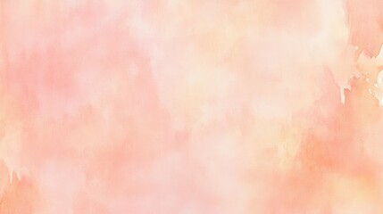 Fototapeta premium watercolor wash texture in soothing coral and orange hues, with soft, flowing gradients blending together