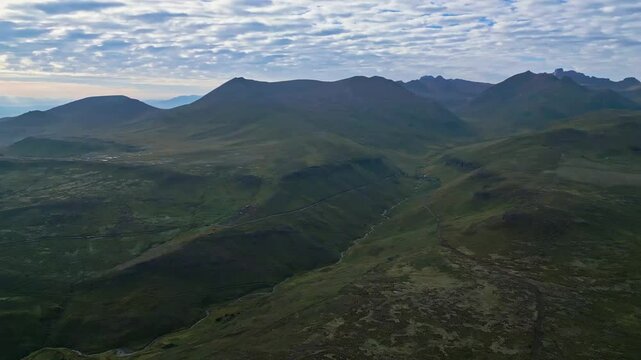 landscape with clouds over the montains in espinar Cusco Peru