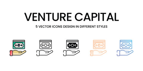 Venture Capital vector icons set ready to use stock illustration