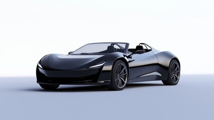 Obraz premium Futuristic Electric Roadster Concept Car Design 3D Render Illustration with Minimalistic Interior Emphasizing Driving Experience