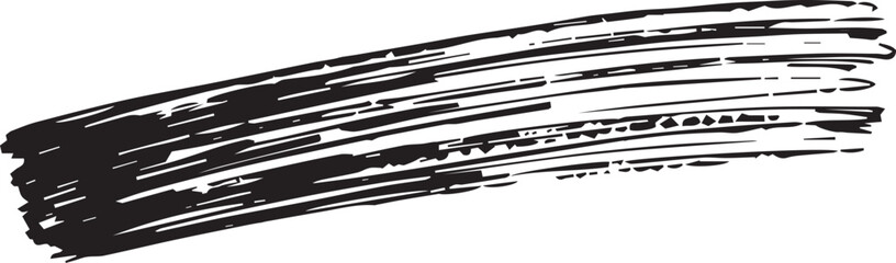 Simple Black and White Abstract Design with Thick, Rough Lines