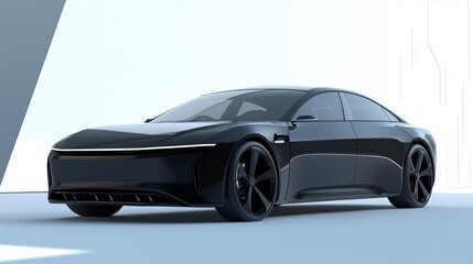 Futuristic Luxury Electric Sedan Concept Car Design with Advanced Technology and Premium Materials
