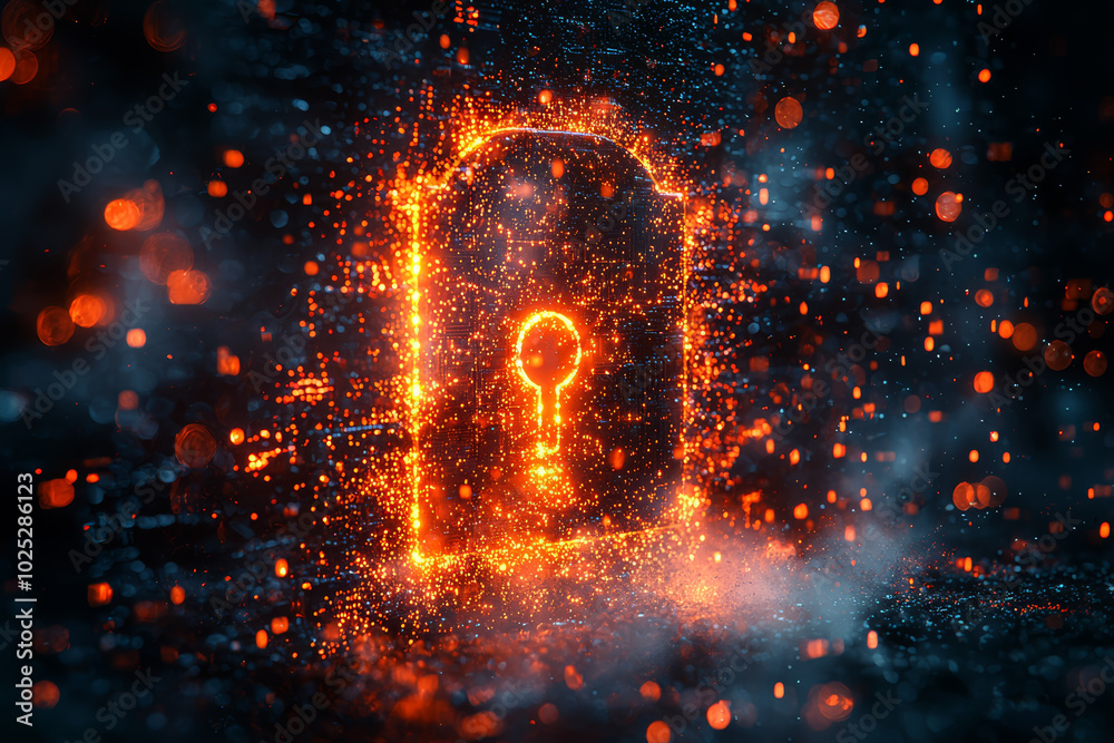 Poster a data breach notification, representing the consequences of failing to secure private information. 