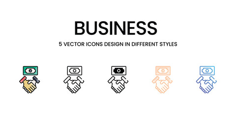 Business  vector icons set ready to use stock illustration