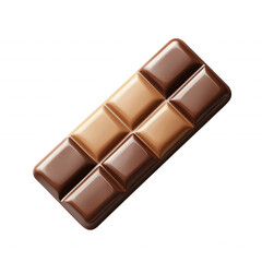 Obraz premium Delicious chocolate bar with a mix of dark and milk chocolate, transparent background