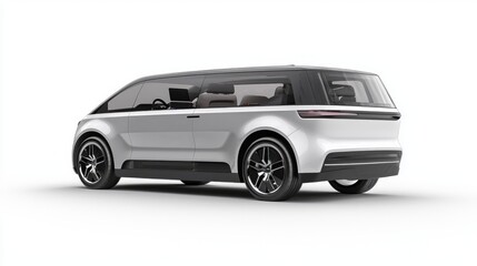 Obraz premium Futuristic Electric Minivan Concept with Ultra-Detailed Design for Family-Friendly Functionality