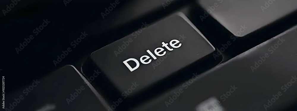 Fototapete a close-up of the computer's delete key. the concept of computers.