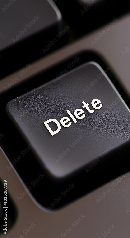 Fototapete A close-up of the computer's Delete key. The concept of computers.