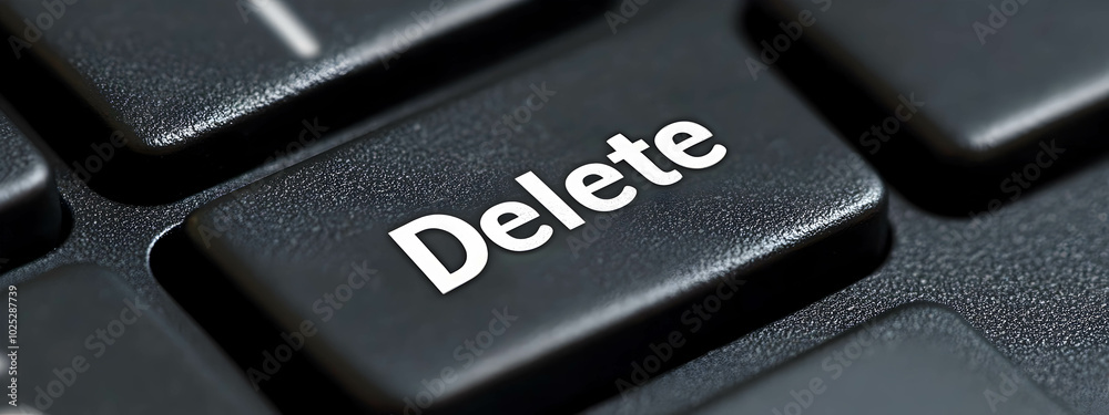 Fototapete A close-up of the computer's Delete key. The concept of computers.