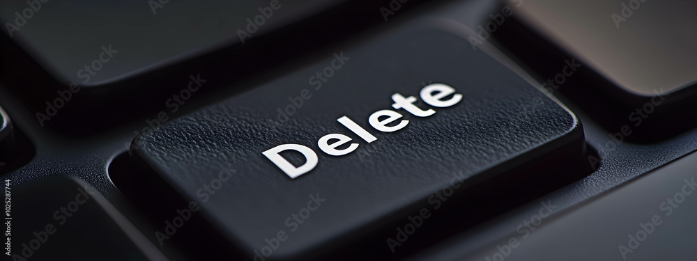 Fototapete A close-up of the computer's Delete key. The concept of computers.