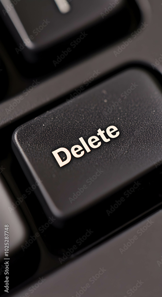 Fototapete A close-up of the computer's Delete key. The concept of computers.