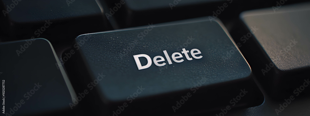 Fototapete a close-up of the computer's delete key. the concept of computers.