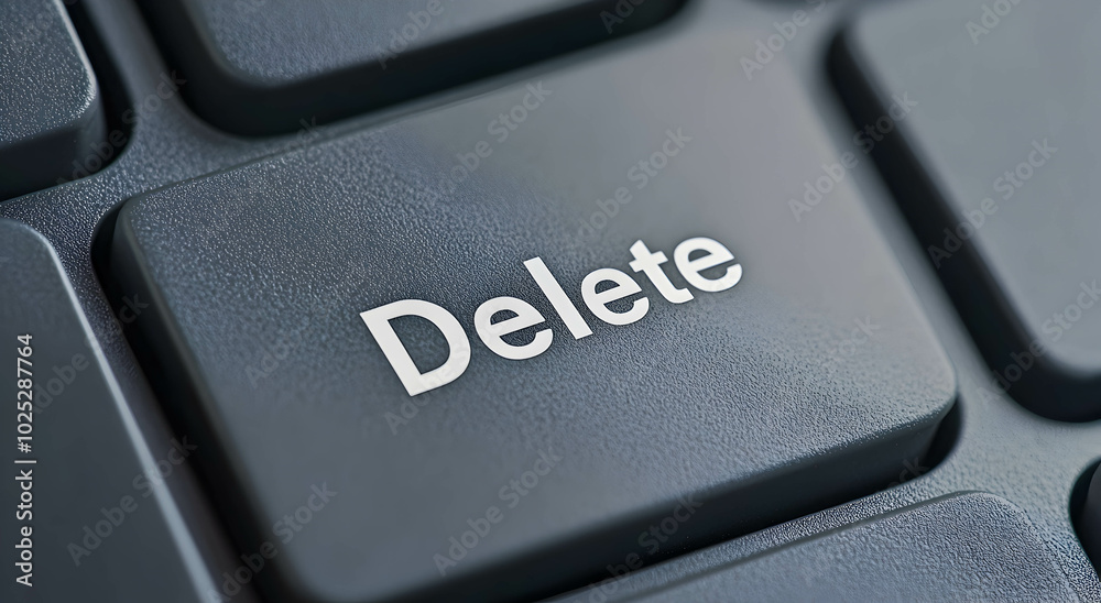 Fototapete a close-up of the computer's delete key. the concept of computers.