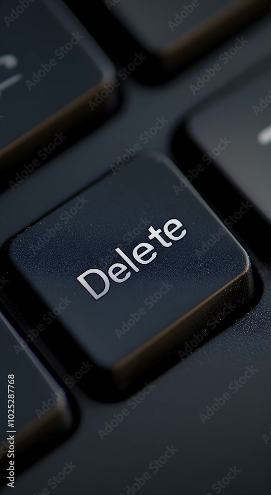Fototapete A close-up of the computer's Delete key. The concept of computers.