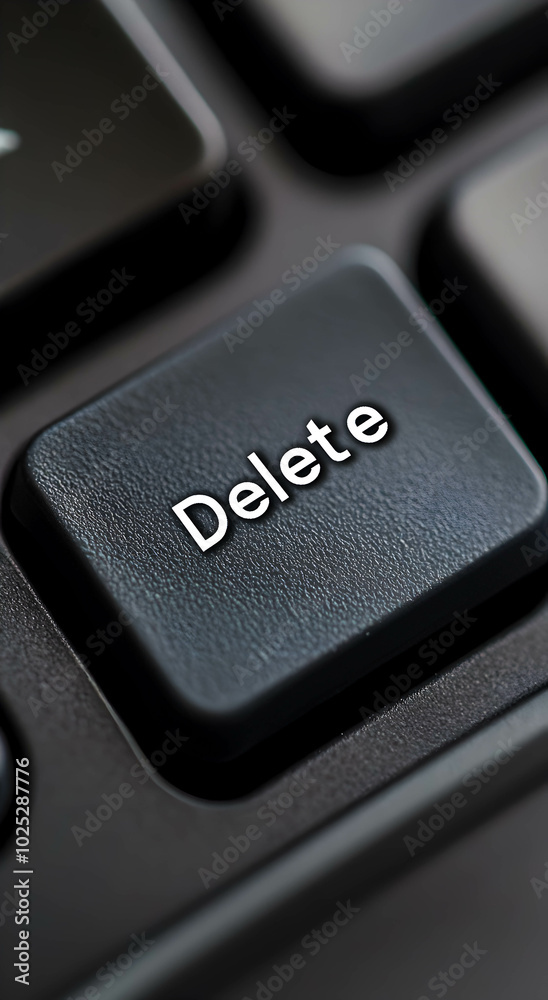 Fototapete a close-up of the computer's delete key. the concept of computers.