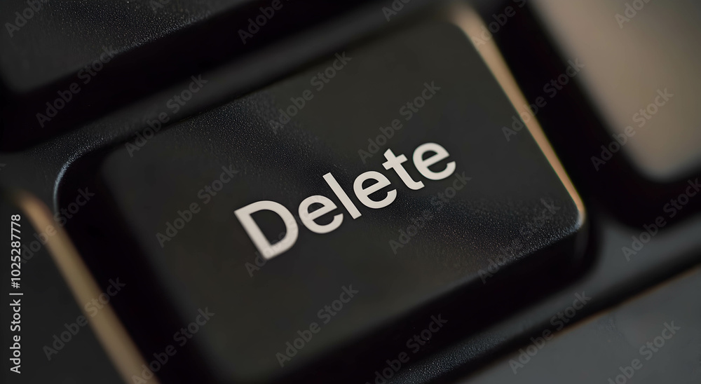 Fototapete a close-up of the computer's delete key. the concept of computers.
