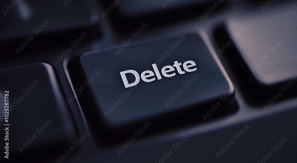 Fototapete a close-up of the computer's delete key. the concept of computers.