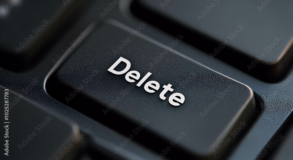Fototapete a close-up of the computer's delete key. the concept of computers.