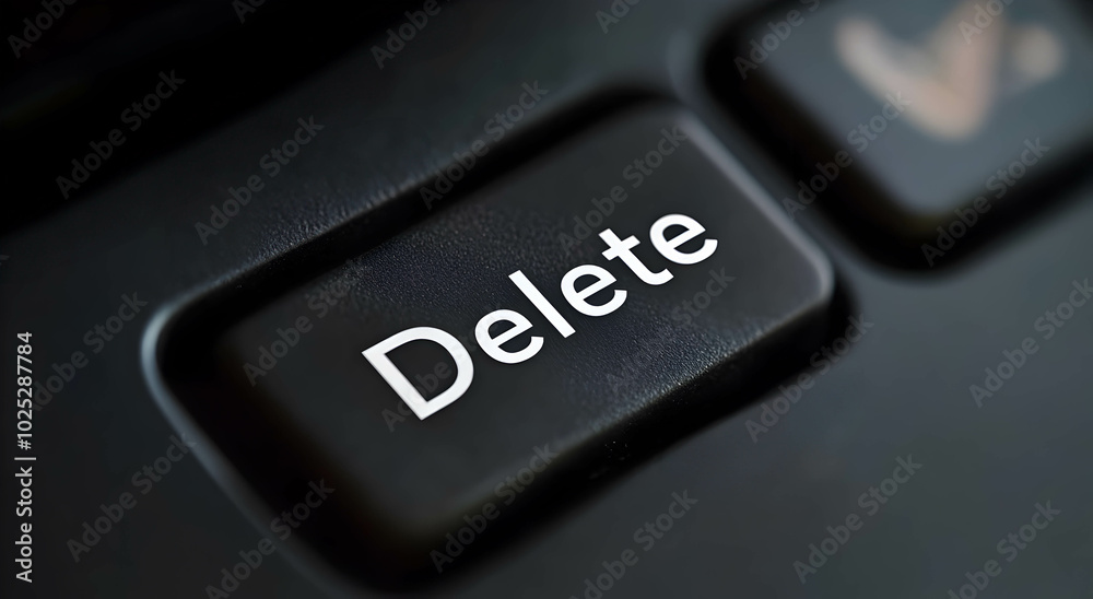 Fototapete a close-up of the computer's delete key. the concept of computers.