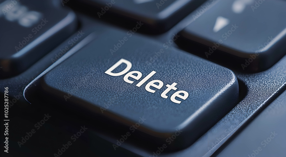 Fototapete a close-up of the computer's delete key. the concept of computers.