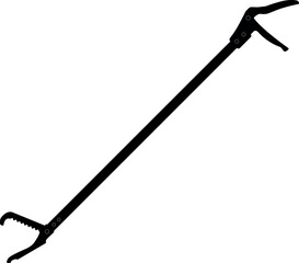 snake gripper, professional snake tongs, snake and reptile catcher for wildlife control for neurotoxic snake, snake grabber realistic silhouette