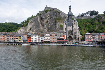 Boat trip on the Meuse River in the city of Dinant in Belgium.