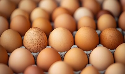 eggs in the market, copy-space pattern