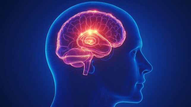 Medical images of the pineal gland in the human brain