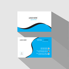 Modern creative business card and name card horizontal simple clean template vector design.