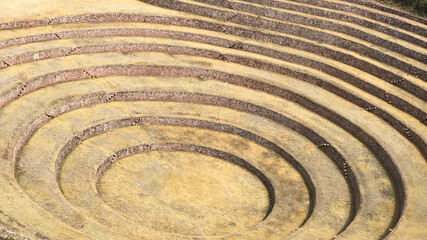 Ancient agricultural terraces. Moray, Urubamba, PERU