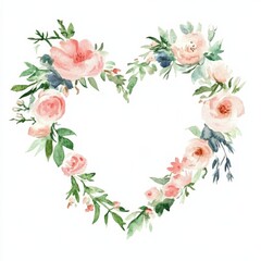 Naklejka premium heart of wedding flowers