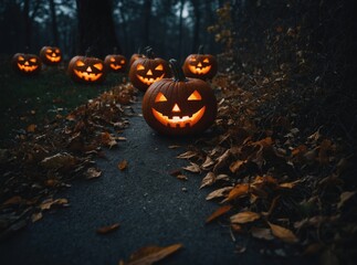 Ghostly figures drift through the night enhancing the haunting experience