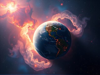Obraz premium earth in the space